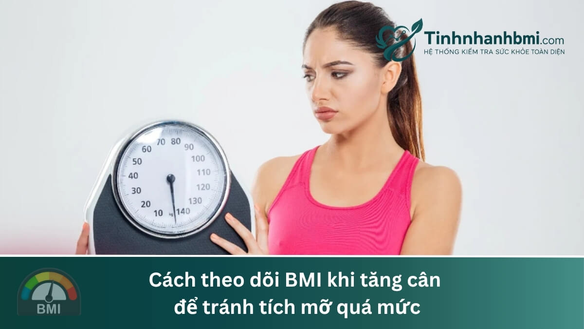 Theo dõi chỉ số BMI khi tăng cân để tránh tích mỡ quá mức
