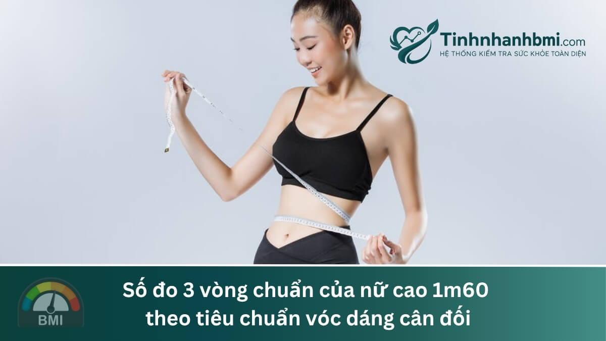 Số đo 3 vòng chuẩn của nữ cao 1m60 theo tiêu chuẩn vóc dáng cân đối